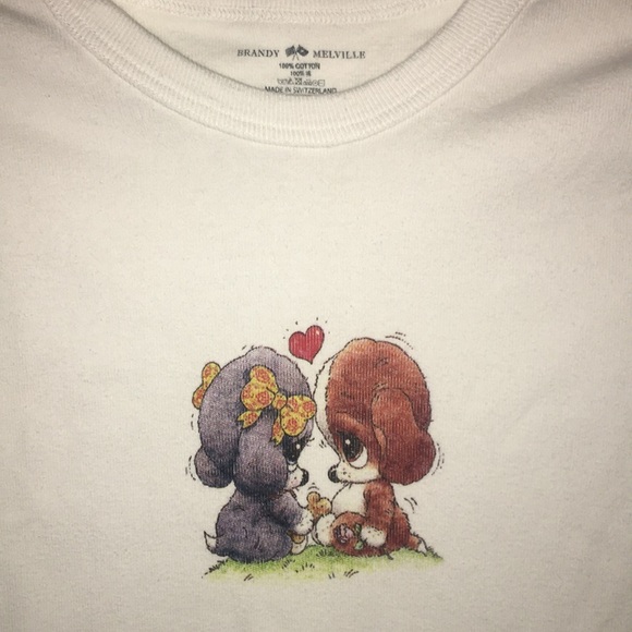 SOLD puppy love shirt - brandy melville - Picture 3 of 4